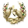 Scully & Scully 18k Turtle Doves On Wreath Pin -Jewelry Shop unnamed file 10