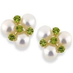 Scully & Scully 18k Yellow Gold Pearl And Peridot Earrings -Jewelry Shop unnamed file 1005