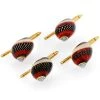 Scully & Scully 18k Gold Red & Black Shell Pearl Studs, Set Of 4 -Jewelry Shop unnamed file 1014