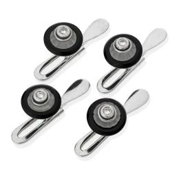 Scully & Scully 18k White Gold Studs With Onyx, Crystal, & Diamonds, Set Of 4