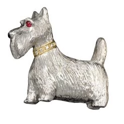 Scully & Scully Sterling Silver Scottie Brooch Pin