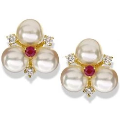 Scully & Scully 18k Yellow Gold Pearl And Diamond Earrings -Jewelry Shop unnamed file 1052