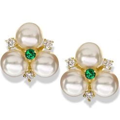 Scully & Scully 18k Yellow Gold Pearl And Diamond Earrings -Jewelry Shop unnamed file 1056