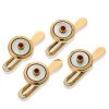 Scully & Scully 18k Rose Gold Mother Of Pearl Studs With Ruby Center, Set Of 4