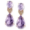 Scully & Scully 18k Rose Gold Pink Amethyst Drop Earrings -Jewelry Shop unnamed file 107
