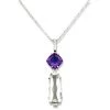 Scully & Scully 18k White Gold Prasiolite & Amethyst Pendant Necklace -Jewelry Shop unnamed file 108