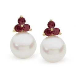 Scully & Scully Ruby Pearl Tree Earrings