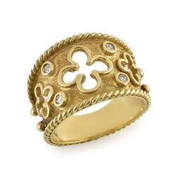 Scully & Scully 18k Open Clovers Ring