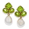 Scully & Scully 18k Gold Triple Peridot & Pearl Drop Earrings -Jewelry Shop unnamed file 1134