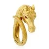 Scully & Scully 18k Yellow Gold Ruby Eye Horse Head Ring -Jewelry Shop unnamed file 1149