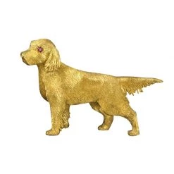 Scully & Scully 18k Yellow Gold Golden Retriever Pin