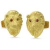 Scully & Scully 18k Gold Lion Head Cufflinks With Ruby Eyes -Jewelry Shop unnamed file 1150