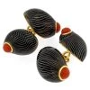 Scully & Scully 18k Gold Neritina Zebra Shell Cufflinks -Jewelry Shop unnamed file 1162