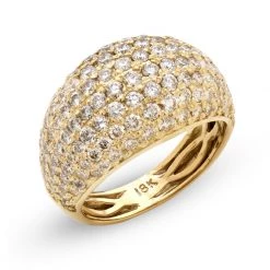 Scully & Scully 18K Yellow Gold Pave Diamond Ring