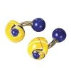 Scully & Scully 18k Gold Yellow Shell & Lapis Lazuli Ball Cufflinks -Jewelry Shop unnamed file 1171