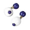 Scully & Scully 18k Gold White Shell & Lapis Lazuli Ball Cufflinks -Jewelry Shop unnamed file 1182