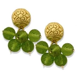 Scully & Scully 18K Gold Peridot Candy Drop Earrings
