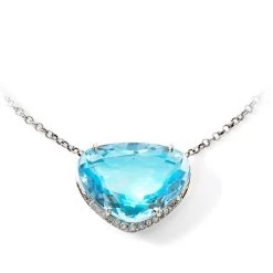 Scully & Scully 18k Gold Round Teardrop Topaz Necklace