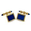 Scully & Scully 18k Yellow Gold Ribbon & Reed With Lapis Rectangular Cufflink -Jewelry Shop unnamed file 1205