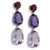 Scully & Scully 18k White Gold Tri-Drop Earrings With Amethyst -Jewelry Shop unnamed file 121