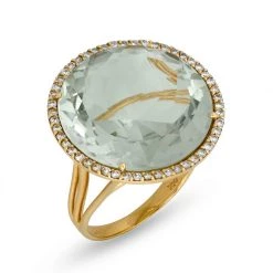 Scully & Scully 18k Yellow Gold Prasiolite Ring
