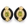 Scully & Scully 18k Onyx & Peridot Art Deco Bow Earrings -Jewelry Shop unnamed file 1241