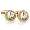 Scully & Scully Porthole & Yacht Crystal Cufflinks