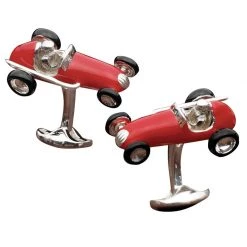 Scully & Scully Sterling Silver Race Car Cufflinks