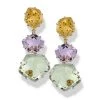 Scully & Scully 18k Yellow Gold Drop Earrings With Amethyst, Citrine & Prasiolite -Jewelry Shop unnamed file 127