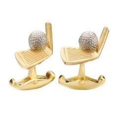 Scully & Scully 18K Gold Golf Cufflinks