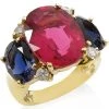 Scully & Scully 18K Gold Pink Topaz, Iolite & Diamond Ring -Jewelry Shop unnamed file 1275