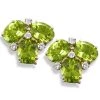 Scully & Scully Peridot And Diamond Cluster Earrings -Jewelry Shop unnamed file 1278