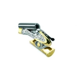 Scully & Scully 18k Yellow Gold Cocked Gun & Cartridge Cufflinks