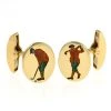Scully & Scully 18k Gold Handpainted Golfer Cufflinks -Jewelry Shop unnamed file 1299