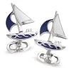 Scully & Scully Sterling Silver & Enamel Sailboat Cufflinks With Moving Sail -Jewelry Shop unnamed file 1304