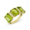 Scully & Scully Octagonal Three Stone Peridot Ring -Jewelry Shop unnamed file 1316