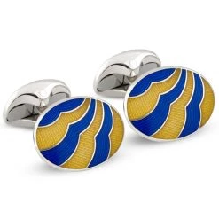 Scully & Scully Sterling Silver Wave Cufflinks