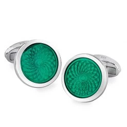 Halcyon Days Agama Engine Turned Sterling Silver Cufflinks -Jewelry Shop unnamed file 1335