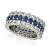 Scully & Scully 18K White Gold Sapphire Eternity Band -Jewelry Shop unnamed file 1337