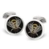 Scully & Scully Sterling Silver Embroidered Bee Cufflinks -Jewelry Shop unnamed file 1352