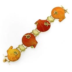 Scully & Scully 18k Gold Citrine & Scallop Shell Bracelet