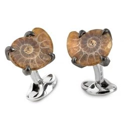 Scully & Scully Sterling Silver Ammonite Cufflinks