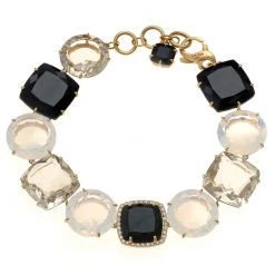 Scully & Scully 18k Yellow Gold Black/Morion Quartz & Citrine Bracelet