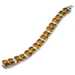 Scully & Scully 18k White Gold Citrine Diamond Bracelet