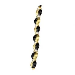 Scully & Scully 18k Gold Black Onyx & Gold Diamond Bracelet