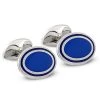 Scully & Scully Sterling Silver Cufflinks With Royal Blue Enamel And Navy Outline -Jewelry Shop unnamed file 1399