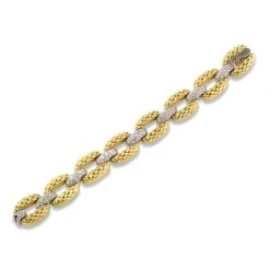 Scully & Scully 18K YG & WG Pineapple Diamond Bracelet