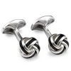 Scully & Scully Sterling Silver Enamel Knot Cufflinks