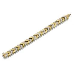 Scully & Scully 18k Yellow & White Gold Diamond V Bracelet