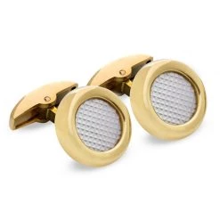 Scully & Scully 18k Yellow Gold Round Cufflinks